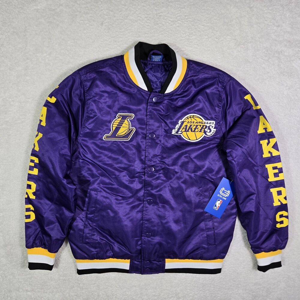 Ultra Game Los Angeles Lakers Mens‎ Small Varsity Bomber Lightweight Jacket S